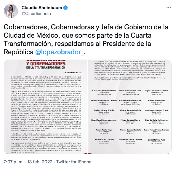 Ordenó INE retirar comunicado de gobernadoras y gobernadores de Morena y  aliados – Contraste, Política y Sociedad